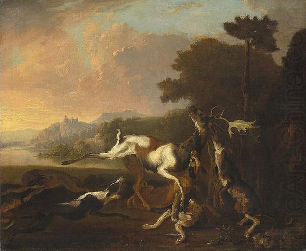 The Deer Hunt, Abraham Hondius